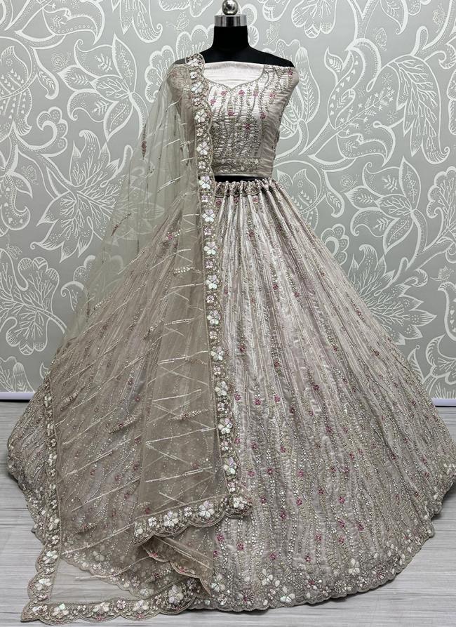 Gadhawal Silk Off White Bridal Wear Embroidery Work Lehenga Choli